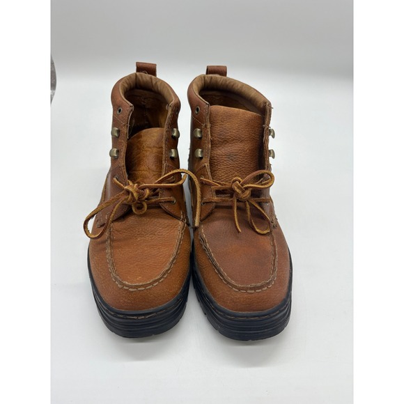 Justin Mens 11M Copper Grizzly Chukka Ankle Western Moc Toe ankle Boots 995 - Picture 9 of 10